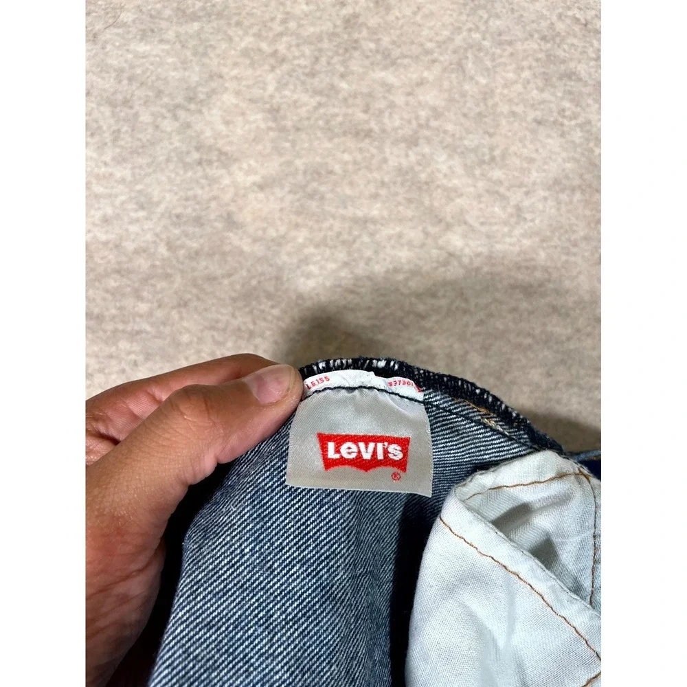 Levi's‎ 501 Jeans Mens 35x33 Blue Denim Cotton 5-Pockets Button Fly Straight Leg
